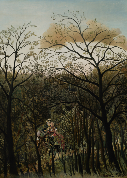 Henri Rousseau Rendezvous in the Forest poster