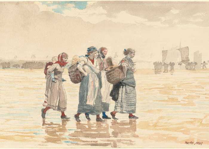 Winslow Homer Four Fishwives on the Beach poster