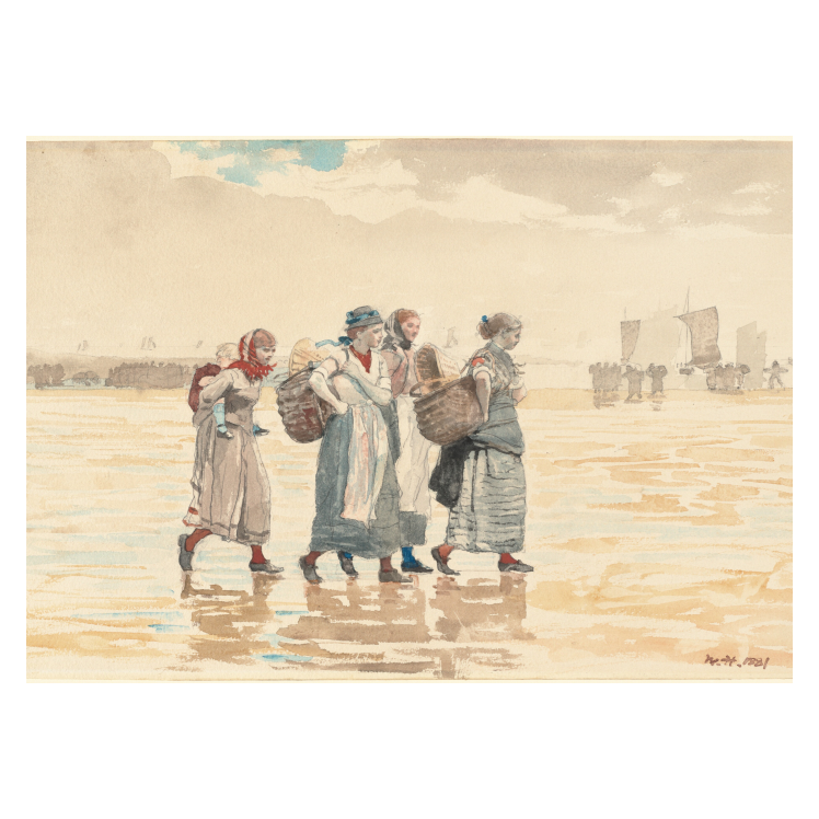 Winslow Homer Four Fishwives on the Beach poster