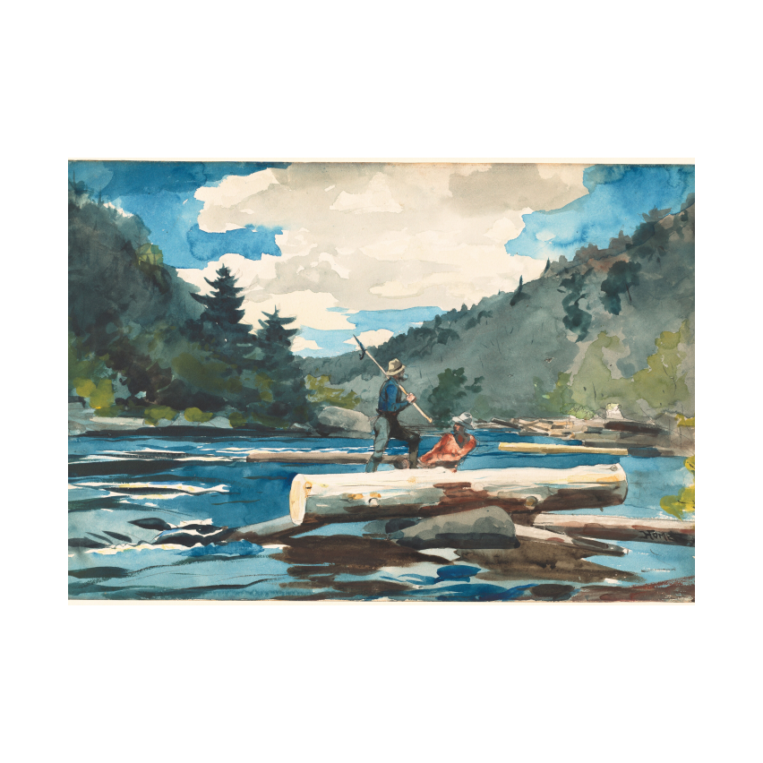 Winslow Homer Hudson River, Logging poster