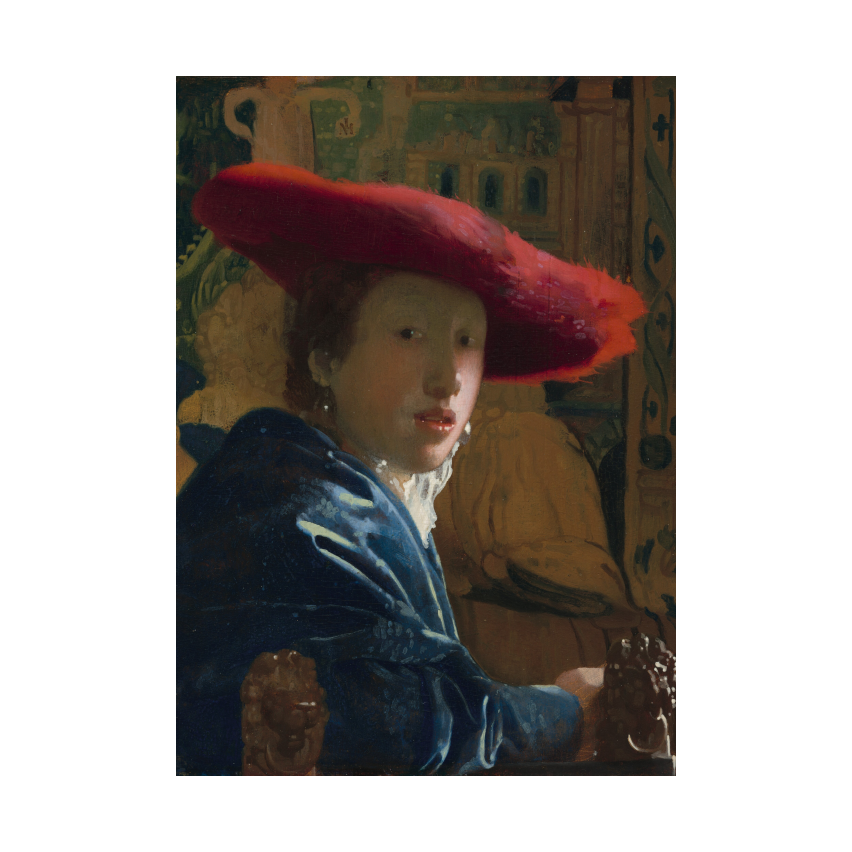 Johannes Vermeer Girl with the Red Hat poster