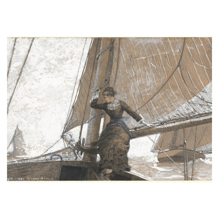 Winslow Homer Yachting Girl poster