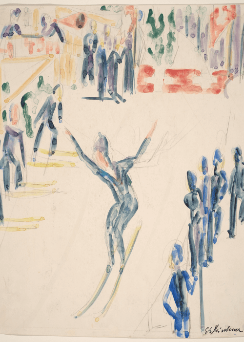 Ernst Ludwig Kirchner Ski Jumper poster