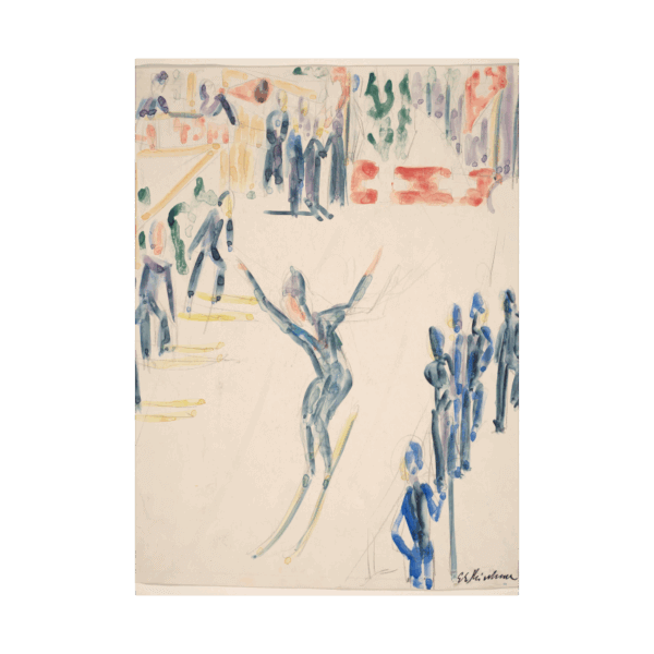 Ernst Ludwig Kirchner Ski Jumper poster