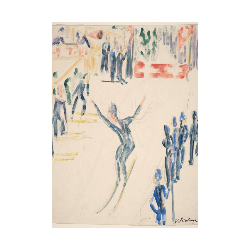 Ernst Ludwig Kirchner Ski Jumper poster