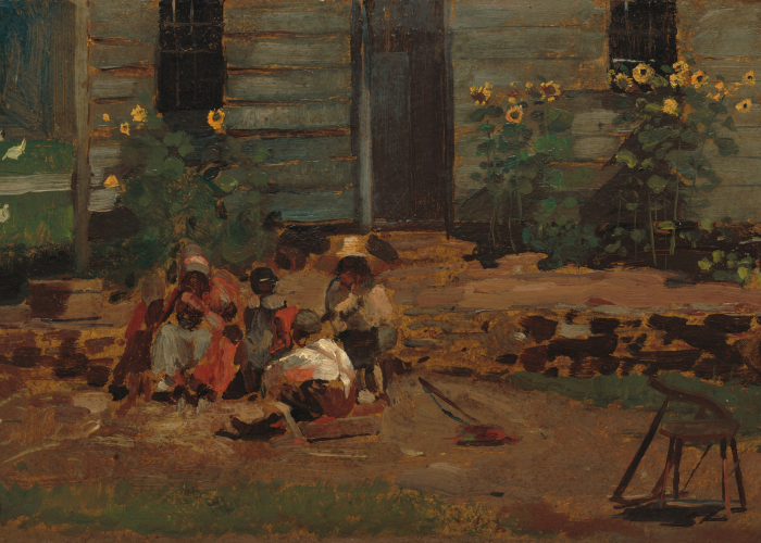 Winslow Homer Sketch of a Cottage Yard poster