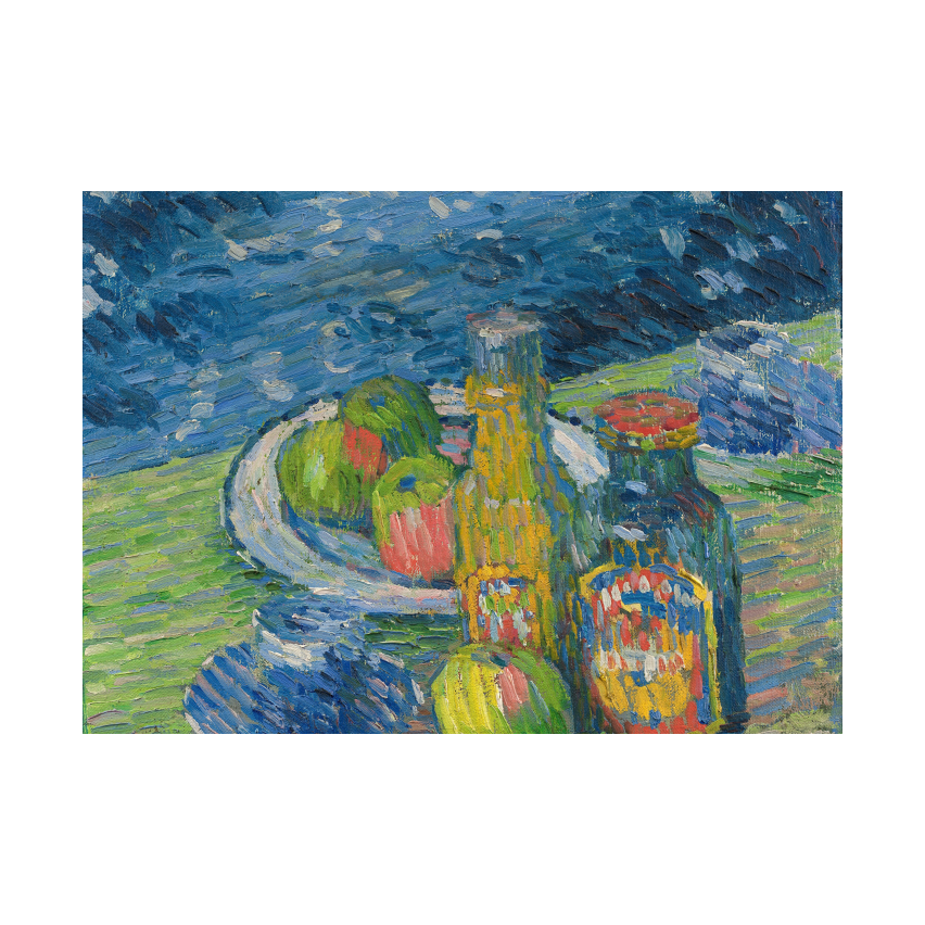 Alexej von Jawlensky Still Life with Bottles and Fruit poster