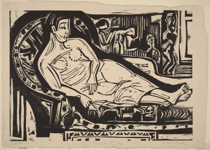 Ernst Ludwig Kirchner Woman Lying on a Sofa poster