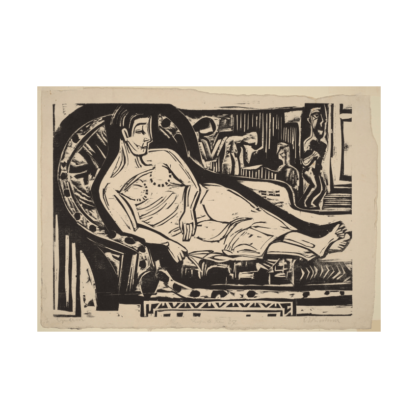 Ernst Ludwig Kirchner Woman Lying on a Sofa poster