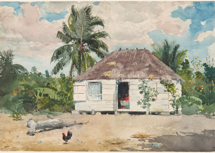Winslow Homer Native hut at Nassau poster