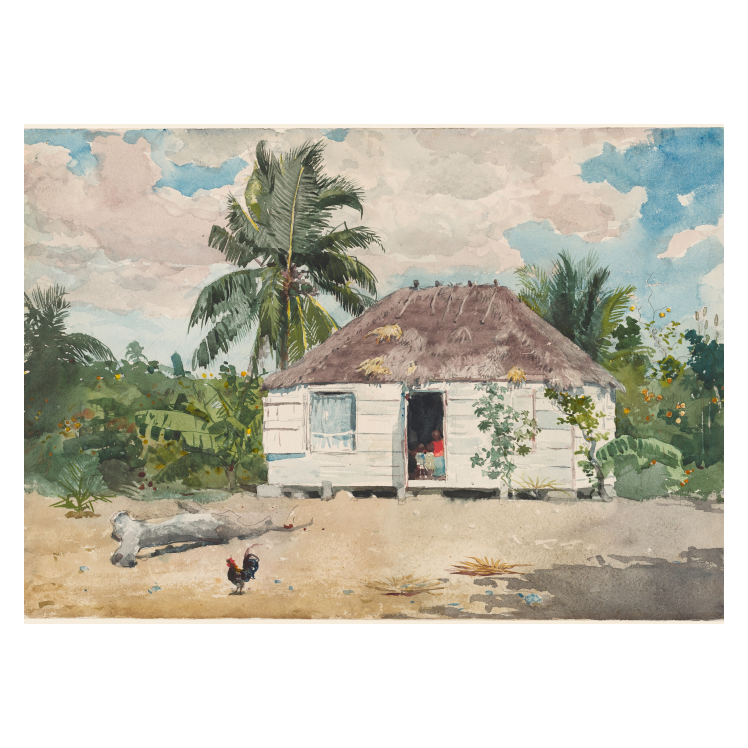 Winslow Homer Native hut at Nassau poster
