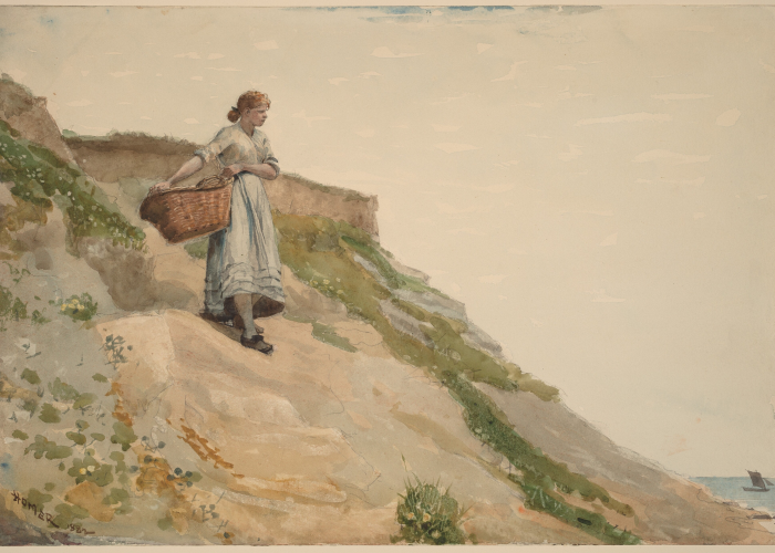 Winslow Homer Girl Carrying a Basket poster