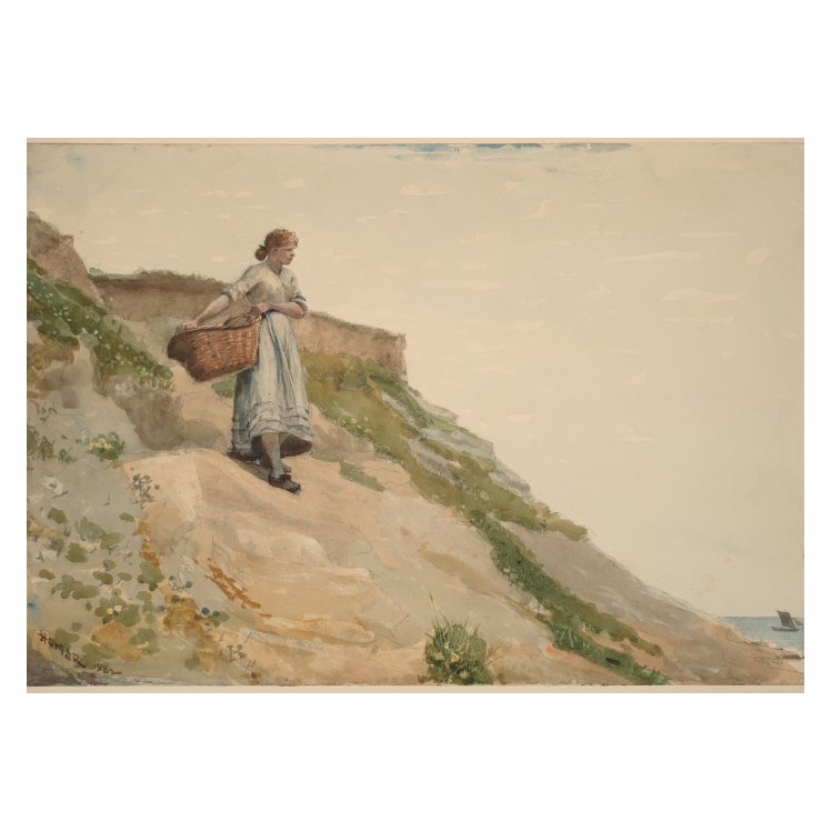 Winslow Homer Girl Carrying a Basket poster